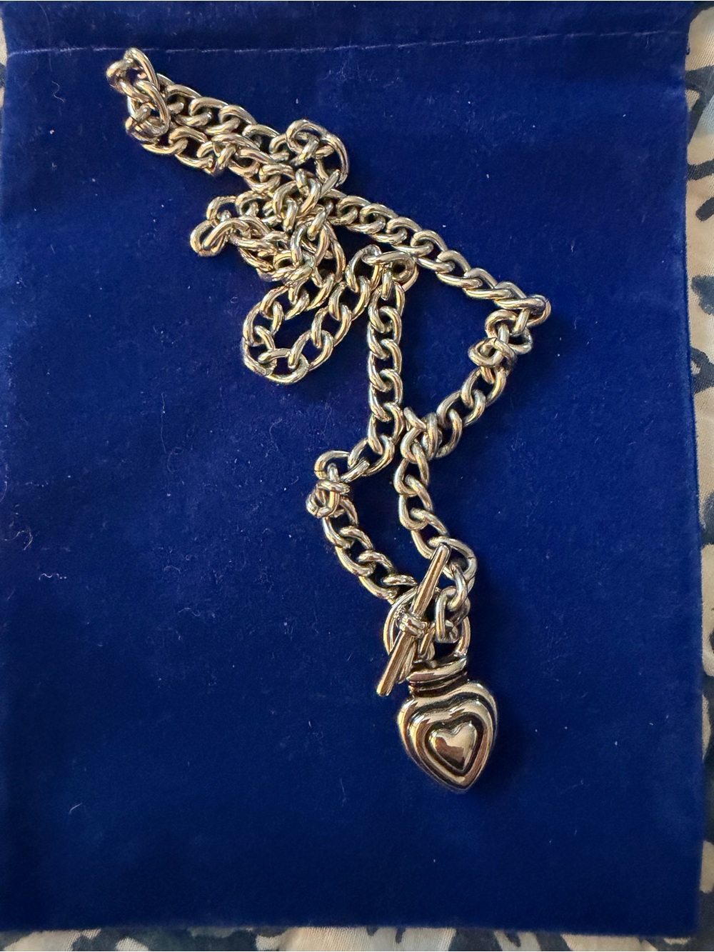Gold Heart Pendant Toggle Necklace - Women Jewelry